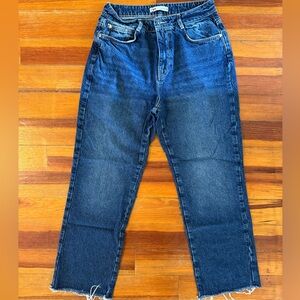 Zara Blue Relaxed Fit Jeans with Natural Fading